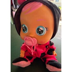 IMC Toys Cry Babies Lady the Ladybug Doll Pink Black Polka Dot 12 Inch 91152